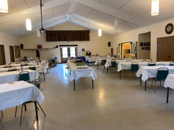 Our Lady of Angels parish hall was a wonderful setting for the luncheon.